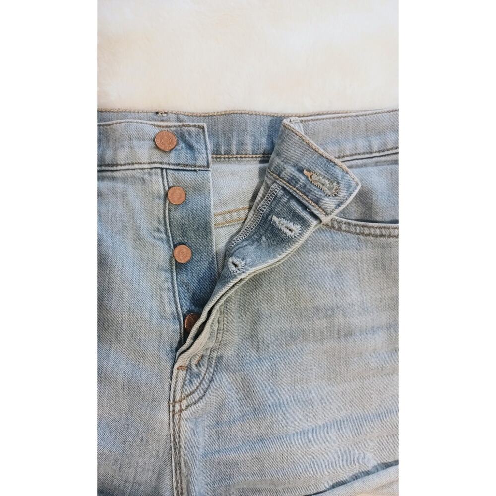 MOTHER Denim The Scrapper Cut Off Fray Shorts 30 Elsewhere High Rise Button Fly